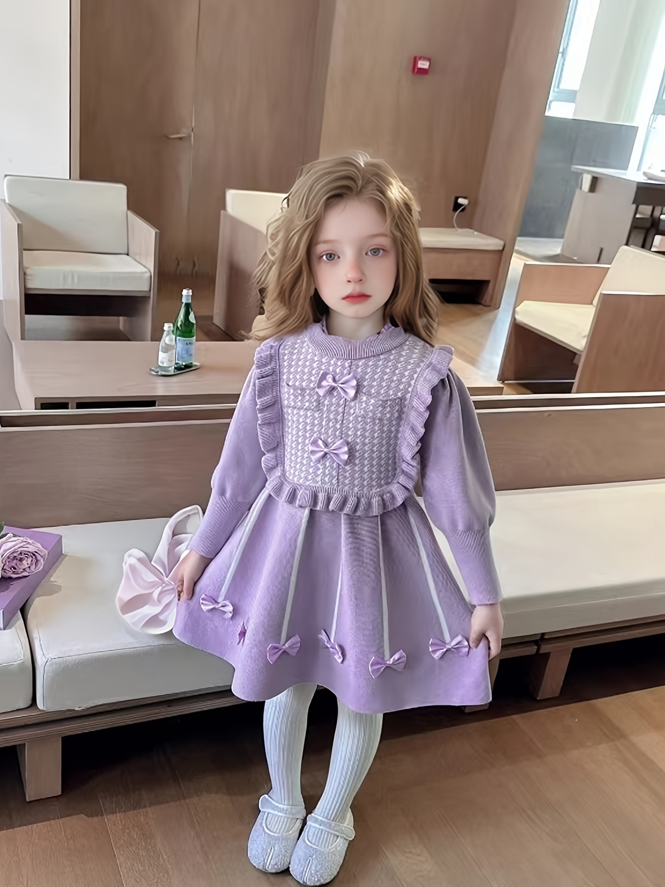 baby winter animal sweat dress girls knitted sweater dress long sleeve round neck animal