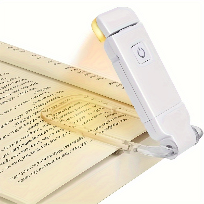 

Portable Led Bookmark Light - Adjustable Brightness, 3 Color , Usb Rechargeable, Ideal For Dorms, Bedrooms, And Car Reading