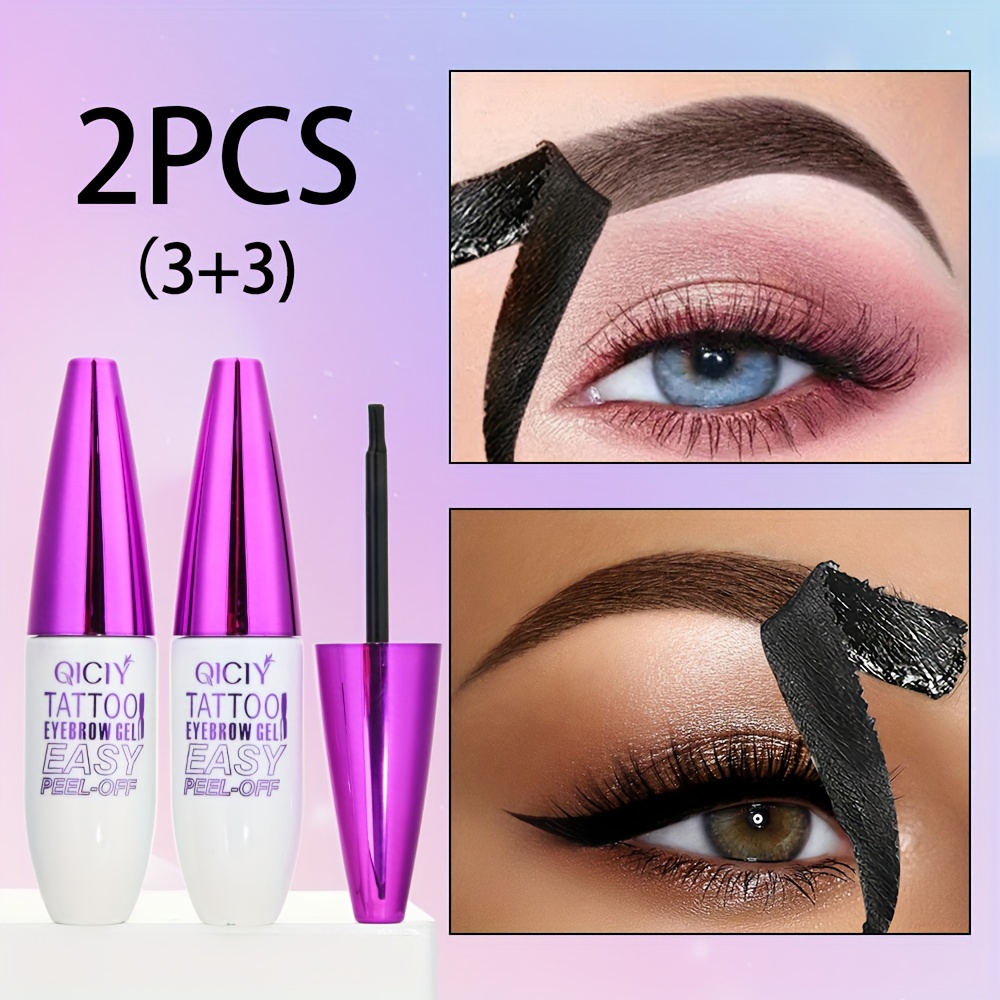 Image of Set Of 2 -off Eyebrow Creams: Water-resistant, , And Semi-permanent Eyebrow Base Shades | Dark Brown, Light Brown, Reddish-brown, Black. -off Eyebrow Pencil/powder | A Present For Women Of Tones
