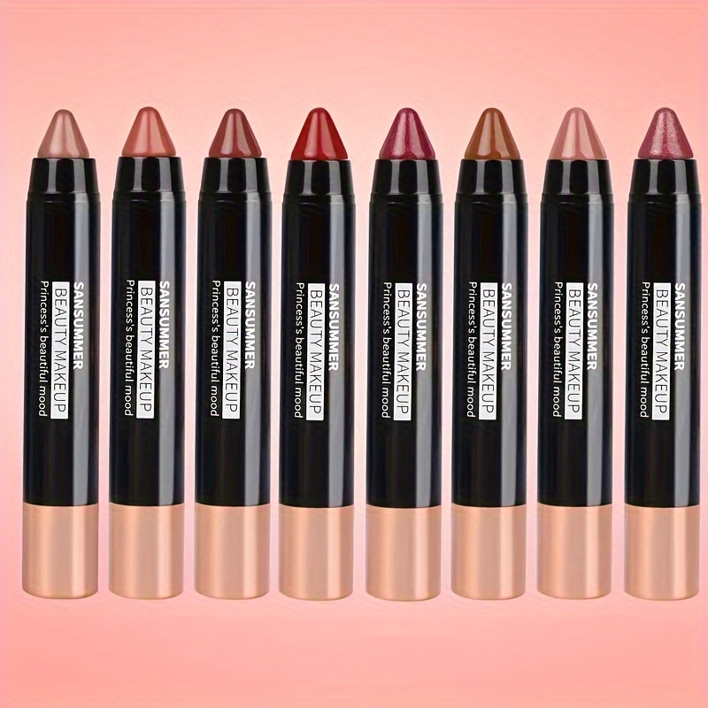 

Crayon Lipstick Moisturizing Matte Finish Lip Gloss Lipstick Pen Lip Liner - Long Lasting, Waterproof, Smooth, Daily Party Makeup (8-color)