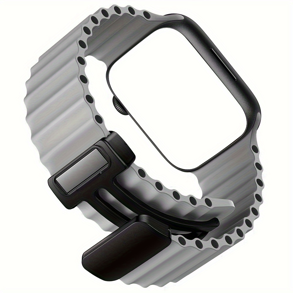 Image of Silicone Wristband For Watch Ultra 2, Compatible With 49mm, 45mm, 41mm, And Other Models Including For , 5, 4, 3, Se, And Sizes 44mm, 40mm, And 42mm