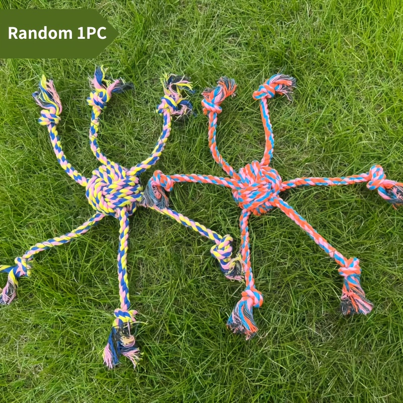 Image of Newly Developed, Random Color Large Size Rope Knot Toys For Medium Large Dogs, For Pet Teething And Oral Health
