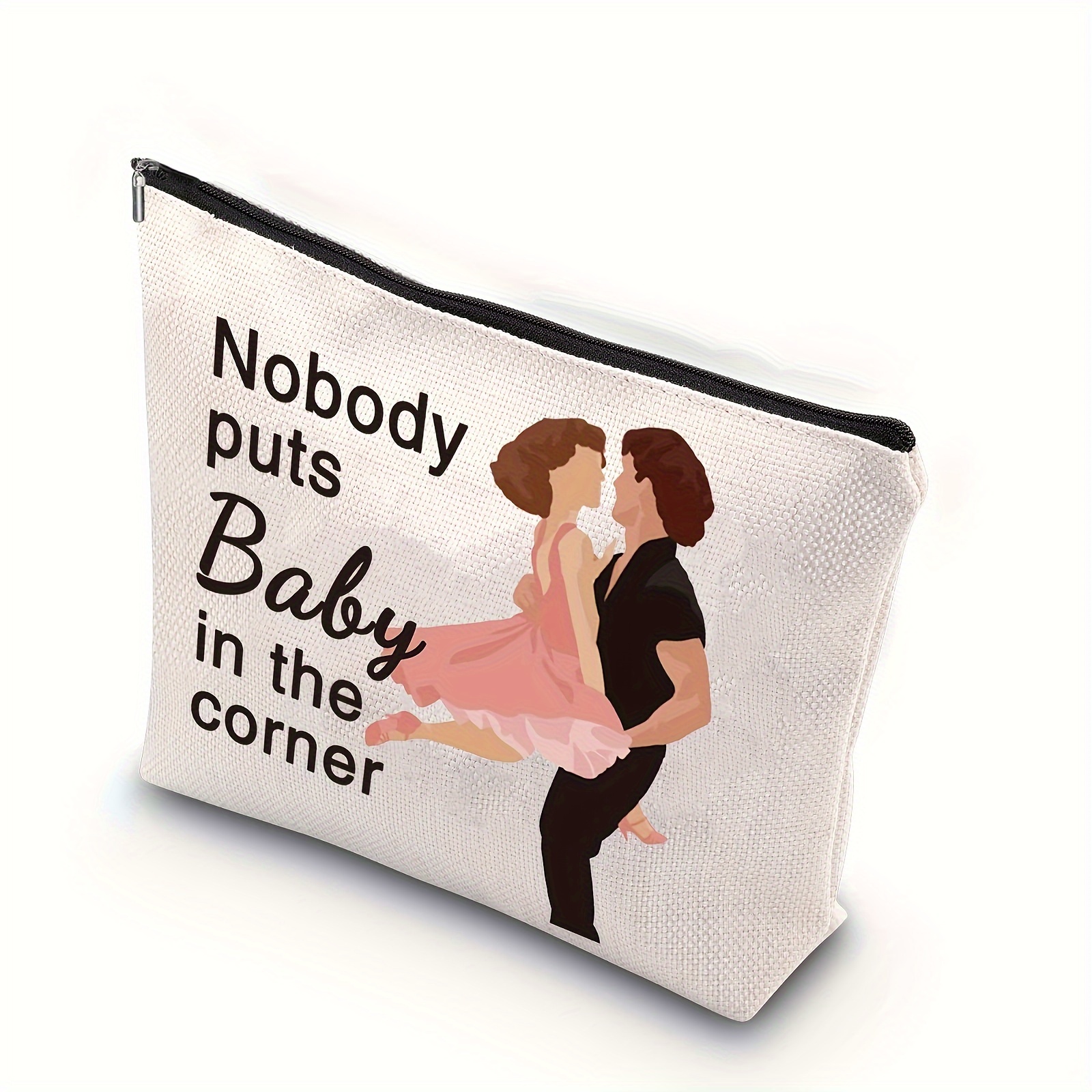 

Inspired Makeup Bag - 80s Movie Zipper Pouch, Perfect Lovers ( Puts Baby)