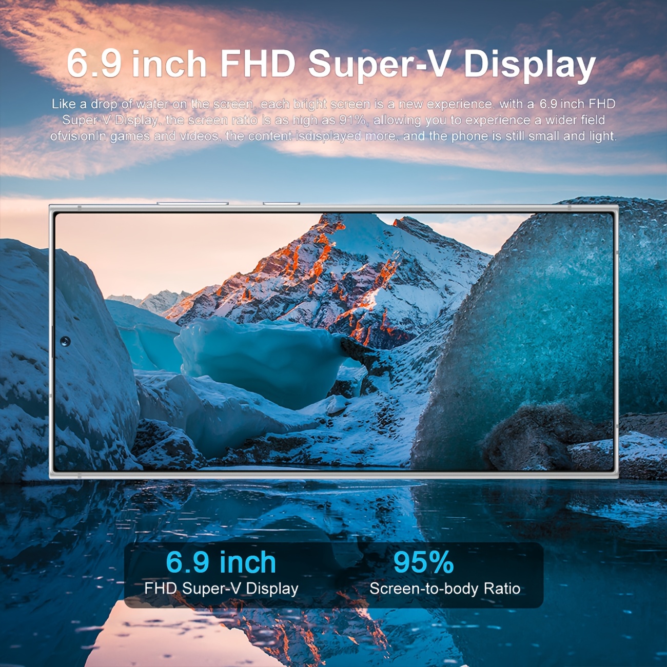 x25 ultra 2026 5g new model 6 9 inch hd large screen smartphone multi function unlocking phone   4gb   64gb storage front and rear hd cameras   data cable earphones and protective case perfect as a birthday gift or halloween Product details 2