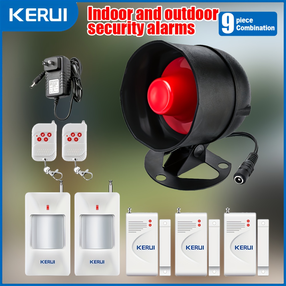 TEMU 9/11pcs , Home Security System, Door And Window Sensors, Motion Sensors, Alarm Remote Control, Multi-diy, Indoor And Outdoor , Wireless Home,