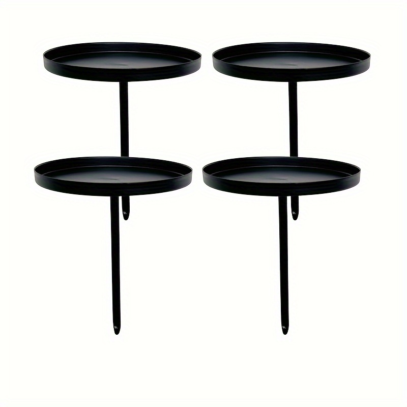 Image of 4pcs Candle Tray Christmas Wrought Iron Wreath Candle Tray Decorative Candle Utensils