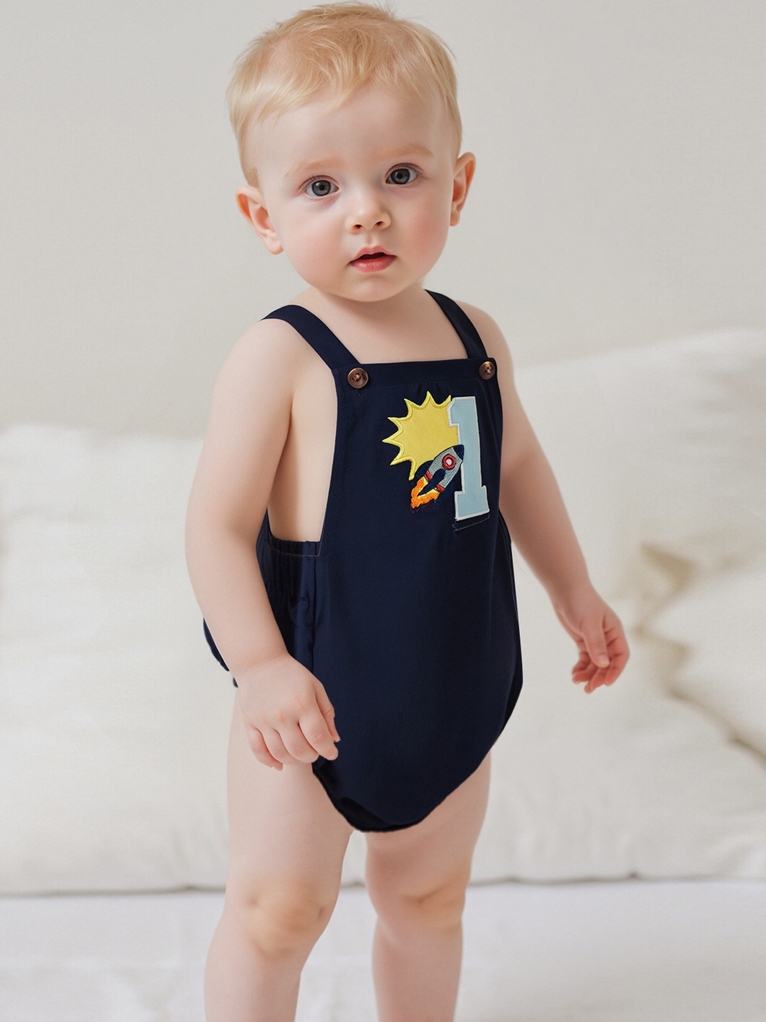 baby boys first birthday outfit sleeveless square neck Temu