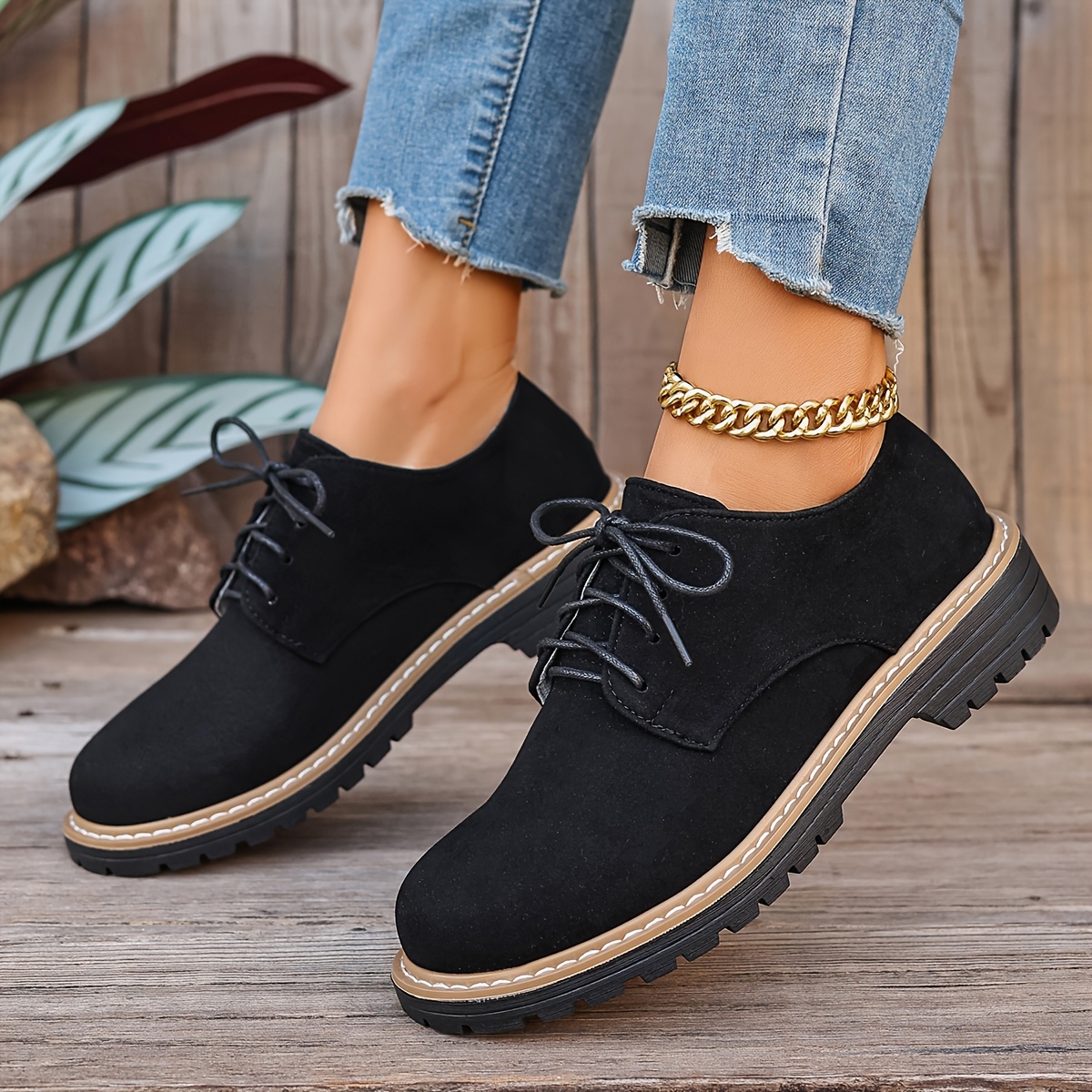 platform oxford shoes women sold on Temu United States