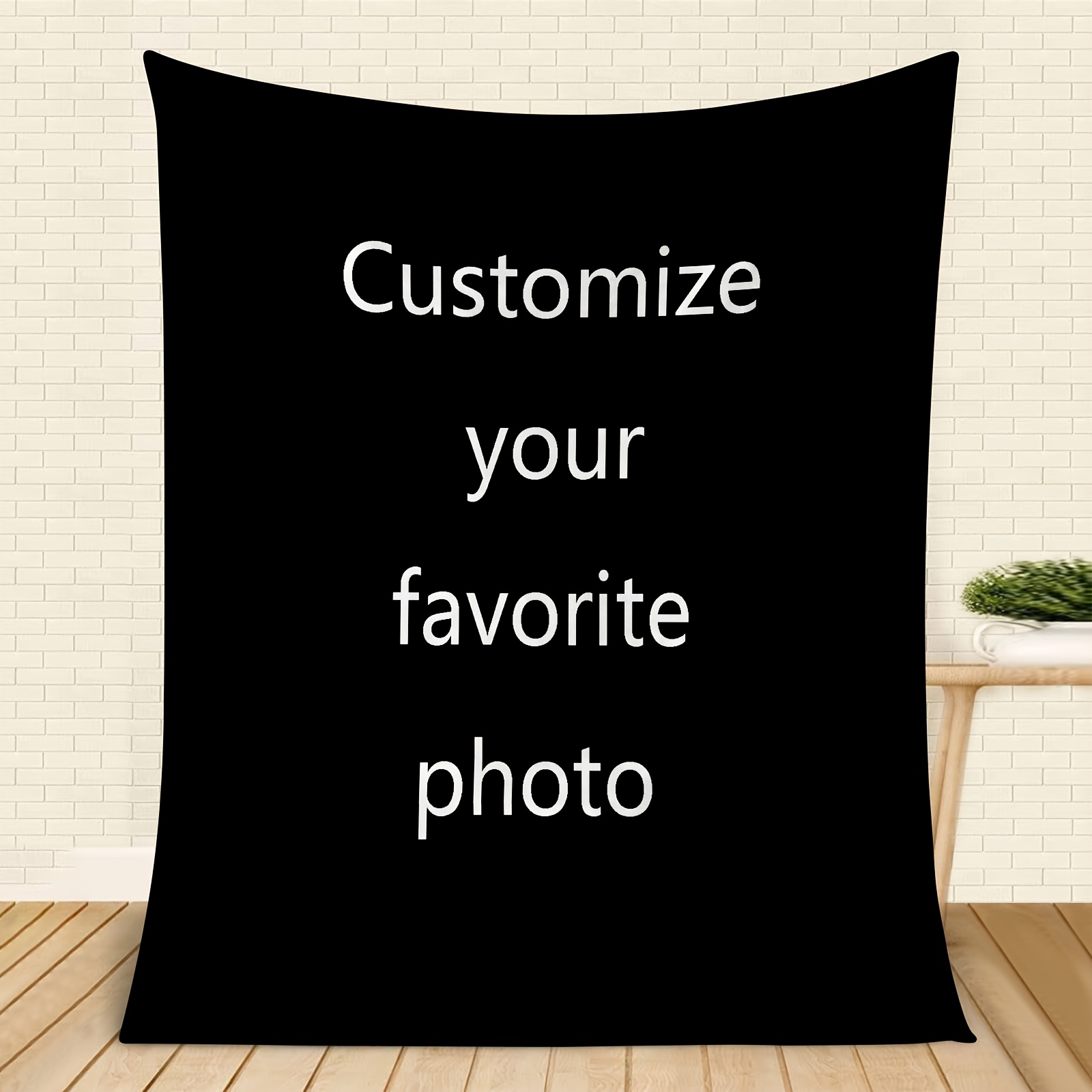 

1pc Customizable Photo Flannel Fleece Blanket, Personalized , Soft And Cozy For Bed And Sofa, Machine Washable, All , Contemporary Style, Ideal Gift For Adults And Valentine's Day