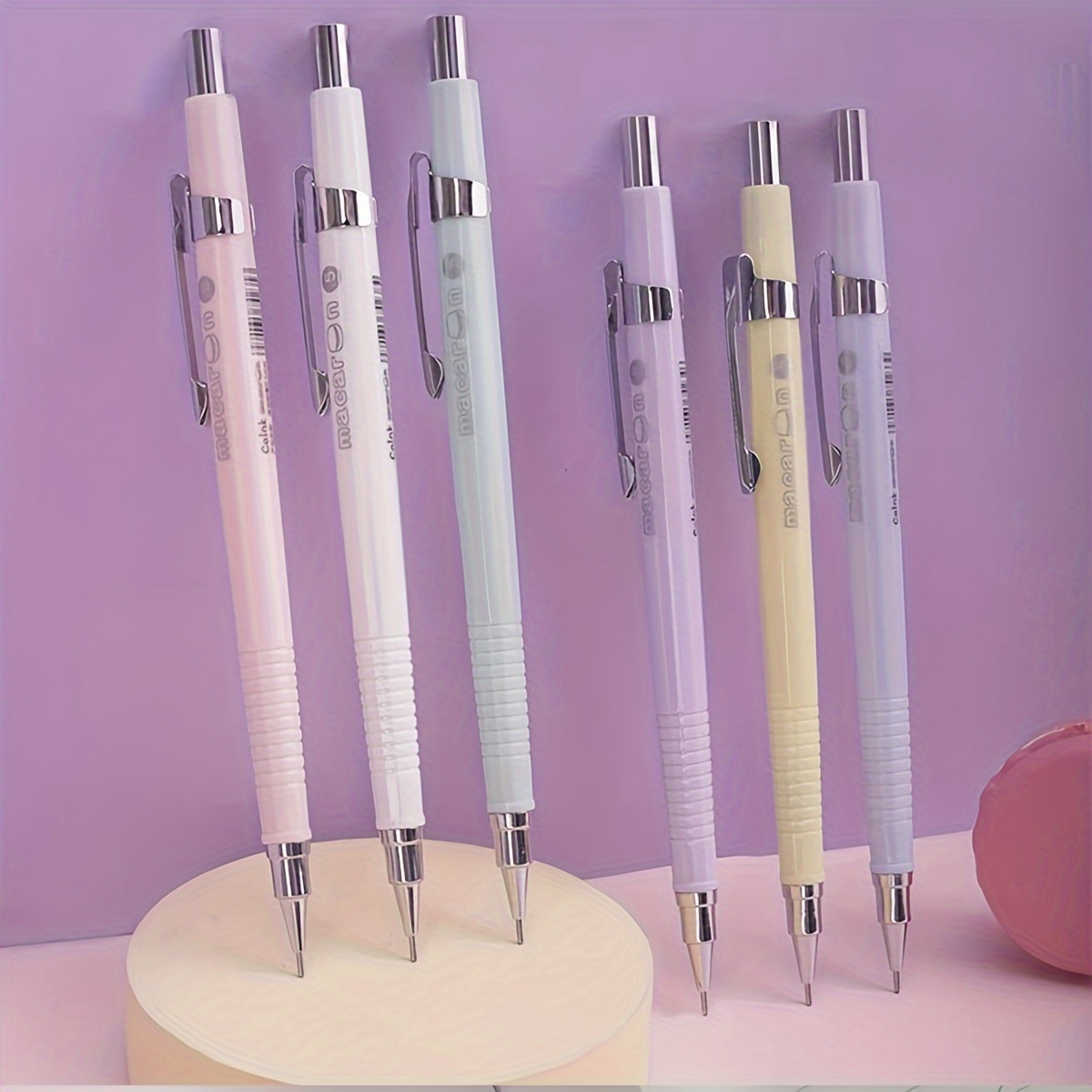 

6pcs 0.5mm Mechanical Pencil Set, Pastel Art Mechanical Pencils For Drawing & Sketching, Cute Pencils Mechanical For Women