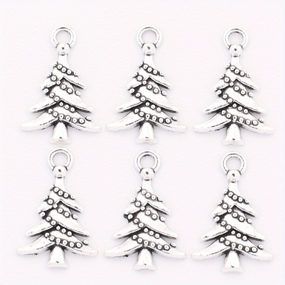 TEMU 30 piezas de colgantes de árbol de Navidad, adiciones de aleación de para pulseras, collares, aretes, llaveros y suministros para hacer bolsos y
