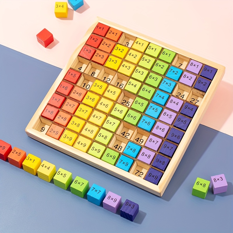 99 multiplication block teaching puzzle toy desktop parent child interaction wooden puzzle toy childrens christmas and halloween birthday gift 3