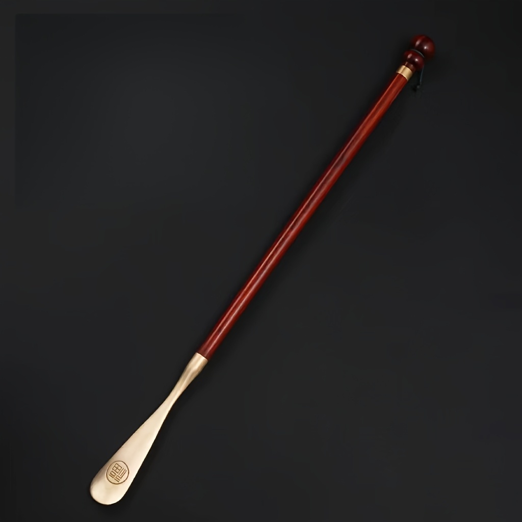 Sandalwood Shoe Horn, Solid Wood Long Handle Shoe Horn for Home Use, Extended Length, No Bending Required