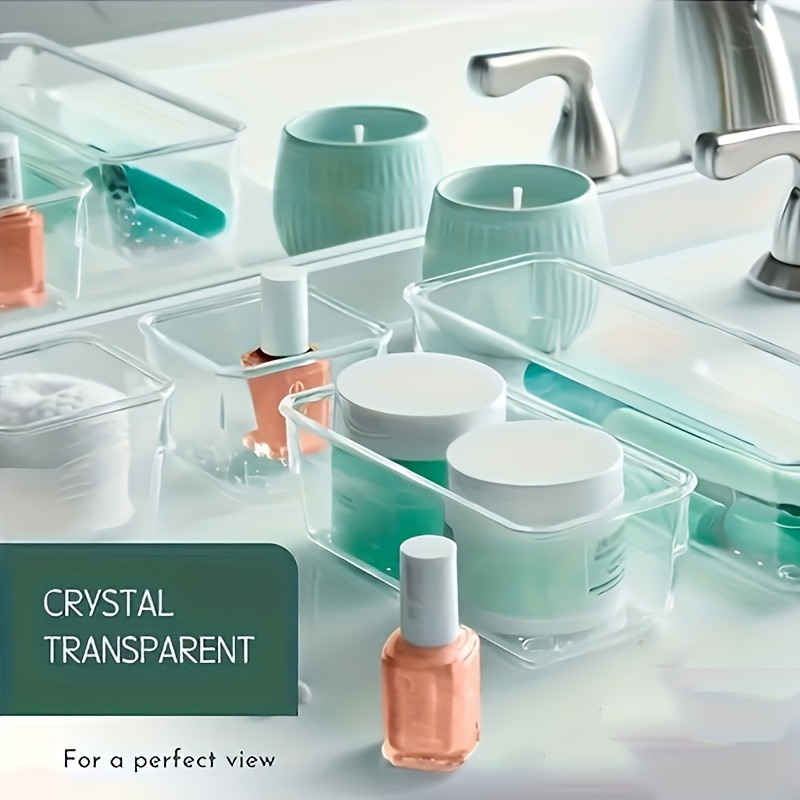 25 44pcs deluxe desktop drawer organizer set transparent multifunctional storage boxes for bathroom bedroom living   saving adjustable stackable and easy to   for household clutter storage and organization Product details 6