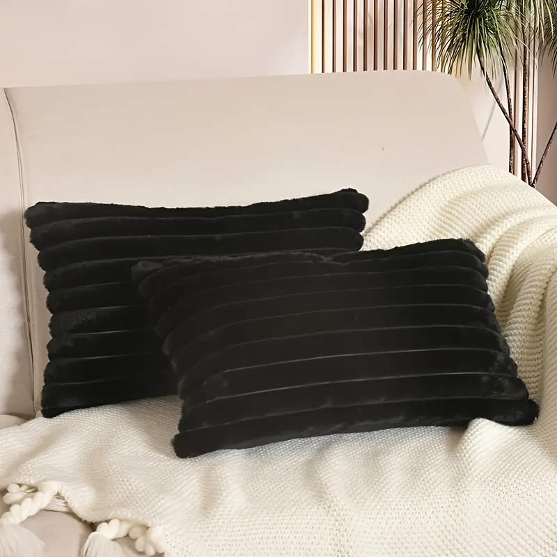 TEMU *60cm Modern-style Pillowcase With Slits In A Set Of Colors Including Orange, Black And Pink. Suitable For Home Decoration In Sofa, Bedroom And