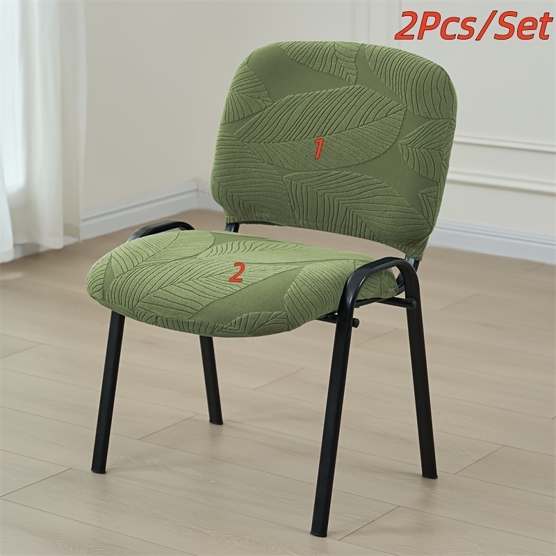 TEMU 1 Set Large Split Thick Jacquard Chair Covers, Solid Color Elastic Chair Protective Cover Including Seat Cover And Backrest Cover, Suitable For