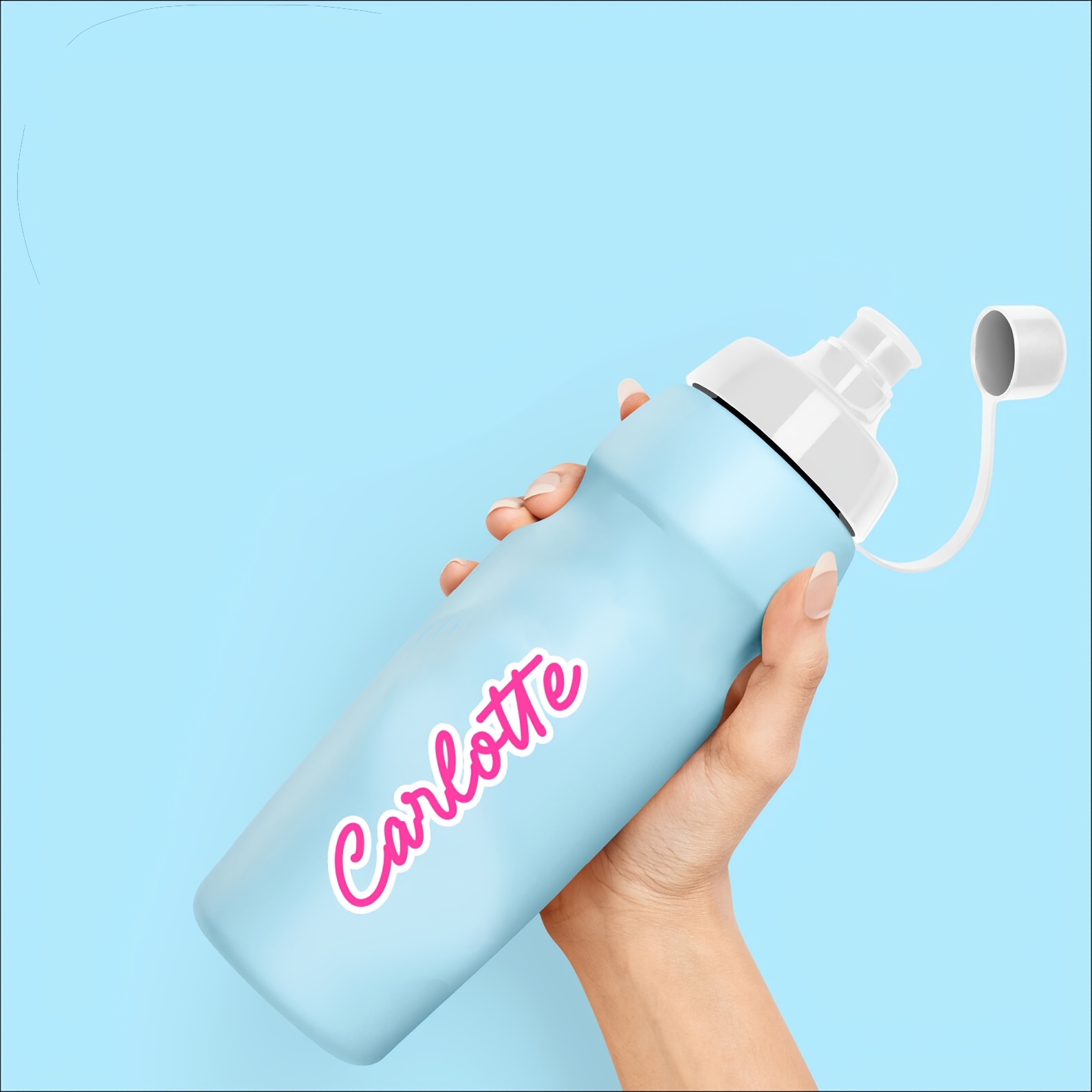 TEMU 1 Sheet Containing 2 Customizable Sealing Name Stickers. Custom Gift Sealing Stickers, Very Suitable For Decorating Water Bottles, Seats,