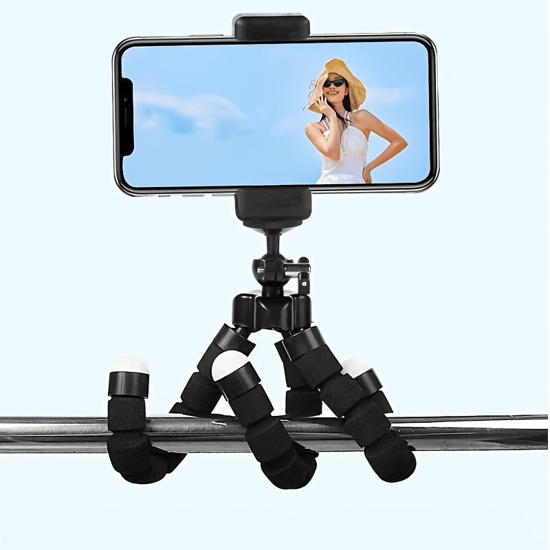 TEMU 2pcs Set (flexible Octopus Tripod And Head), Adjustable And Moldable, Multi- Adjustment, Compact And Portable, Fits Phone Models, Stable
