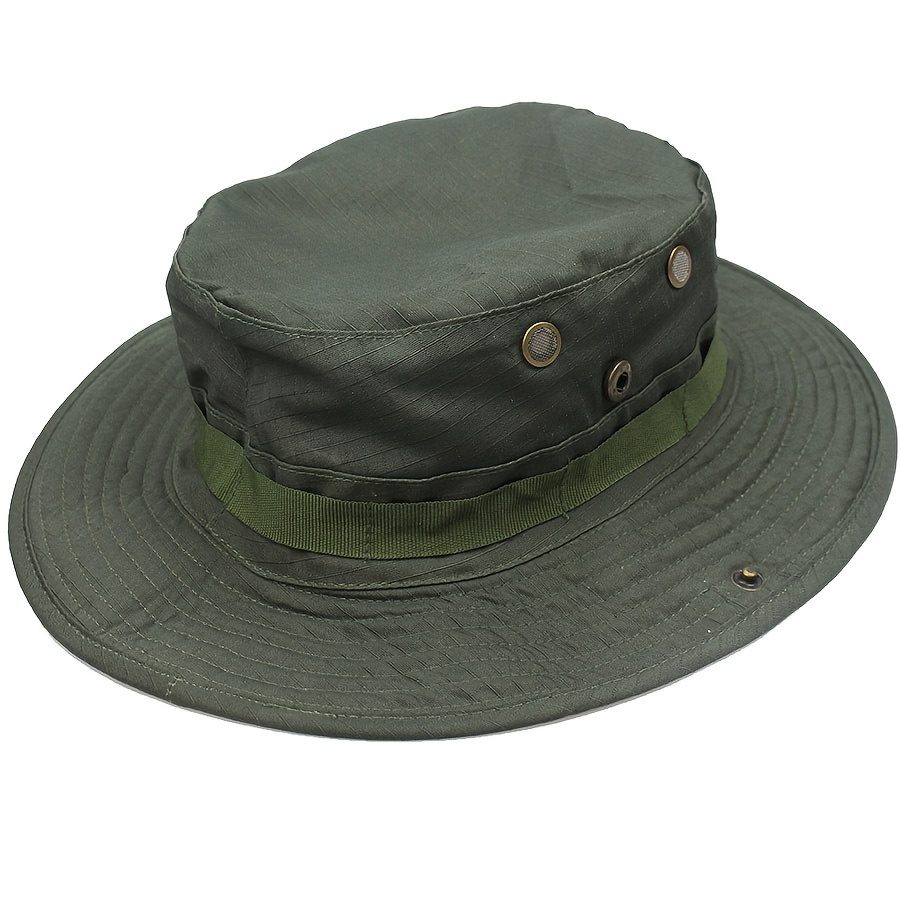 New Military Boonie Hat Outdoor Sun Protection Tactical Hats Training Fishing Bucket Hat for Women Men,Temu