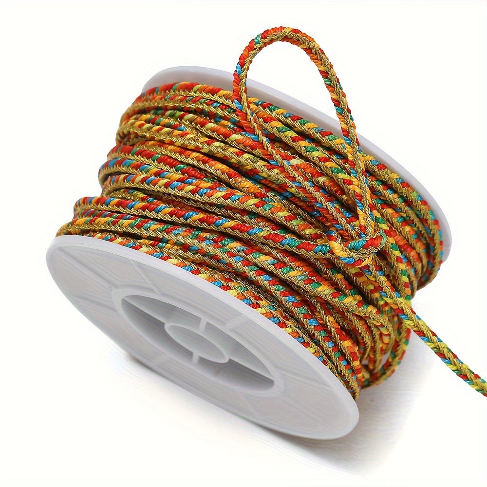 Crafty , Colorful 3mm Knit Polyester Cord, 78.74in - Ideal For Diy Bracelets & Necklaces Jewelry Crafting Accessories