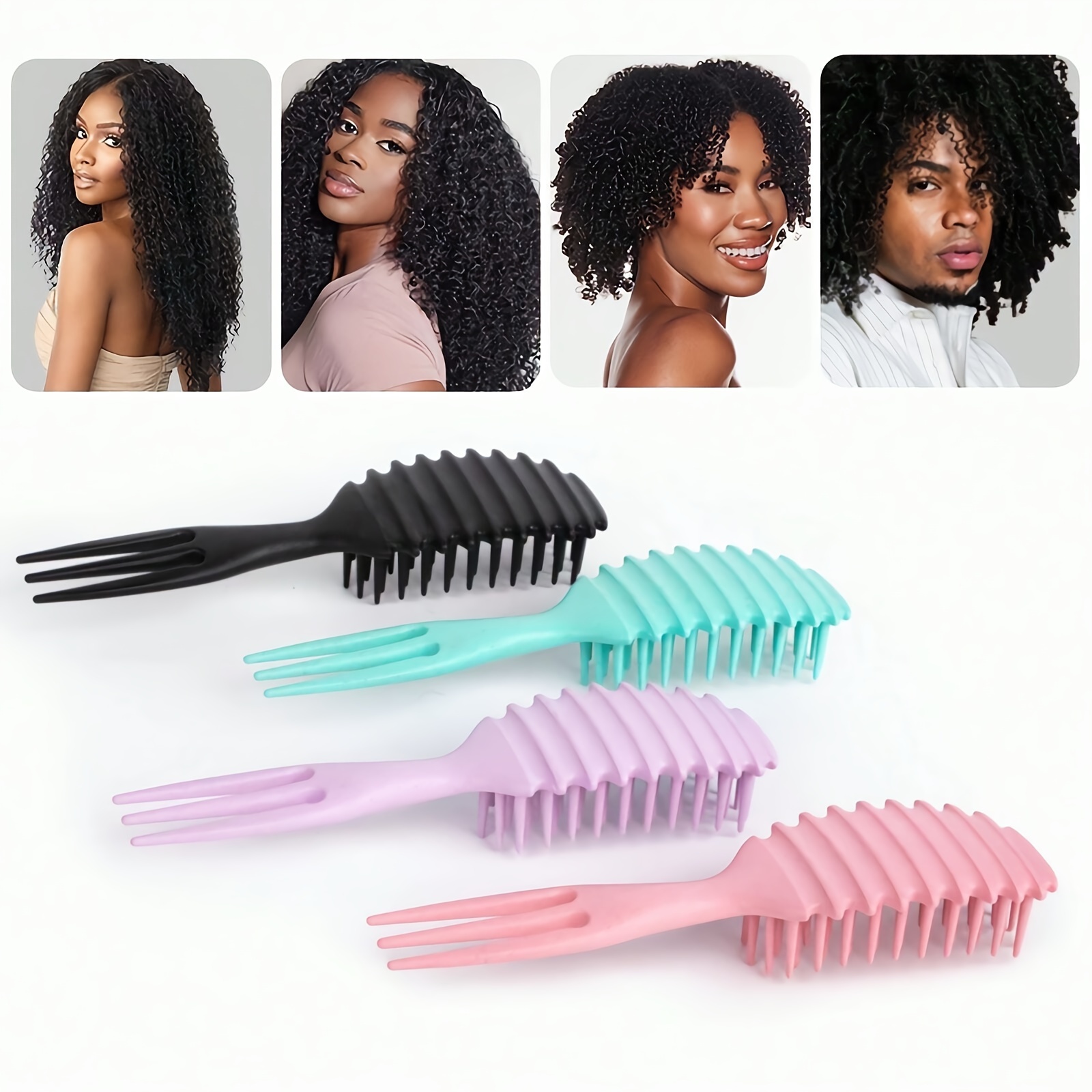 

1pc Defining , , Abs Plastic , Styling Comb For , Reduces Pulling, , Candybrushby Candybrush