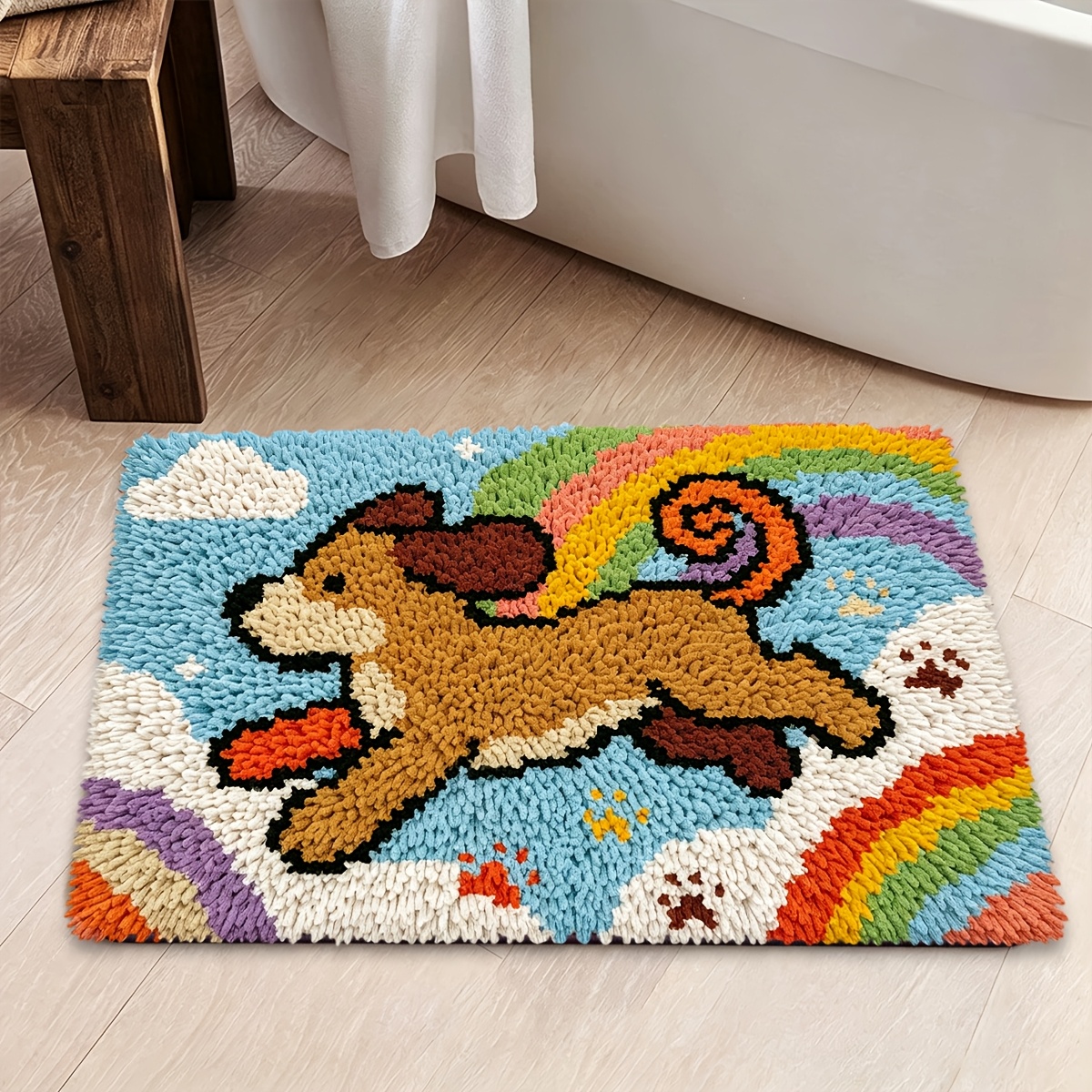Adult Hook Carpet Kit, Cheerful Running Pattern