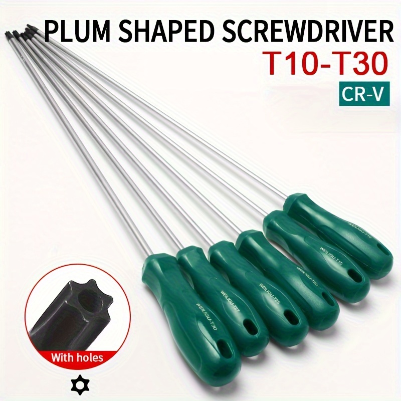6 1pc   hex socket screwdrivers set 300mm 12inch length magnetic chrome vanadium     red   for home renovation manual tool no battery required Product details 0