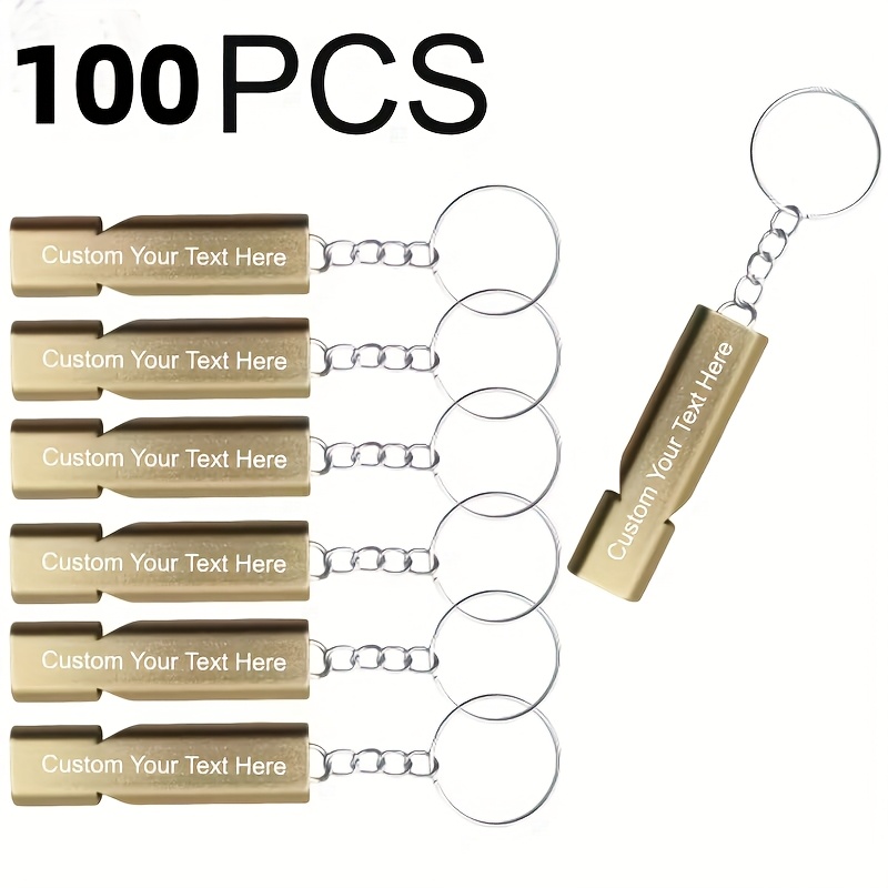 100pcs Custom High-Quality Colored Dual-Frequency Aluminum Alloy Whistles