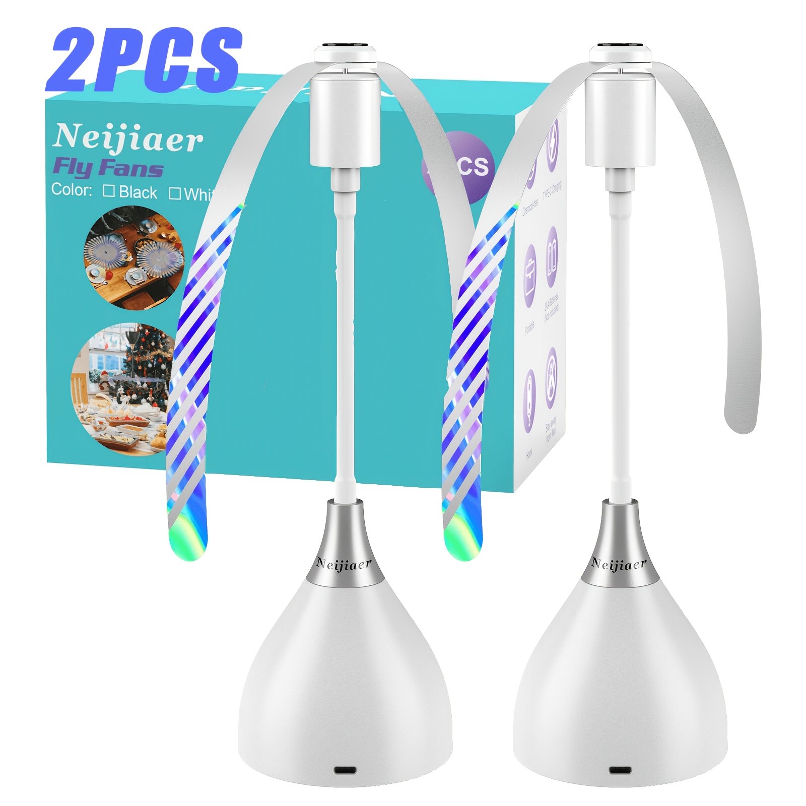 Image of Fly Fans For Tables, Effective Fly Repellent Fan, Flies Away With Soft , Usb Or Batteries Powered Portable Fly Fan For Control At Home, Picnic Portable Fly Repellent Fans