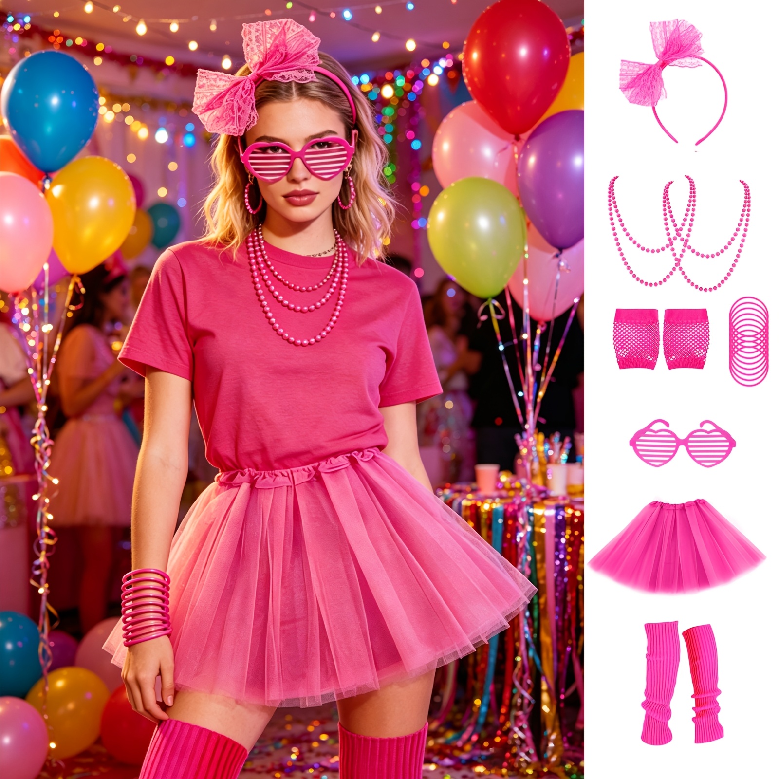 1980s dress up 80s theme outfits sold on Temu United States
