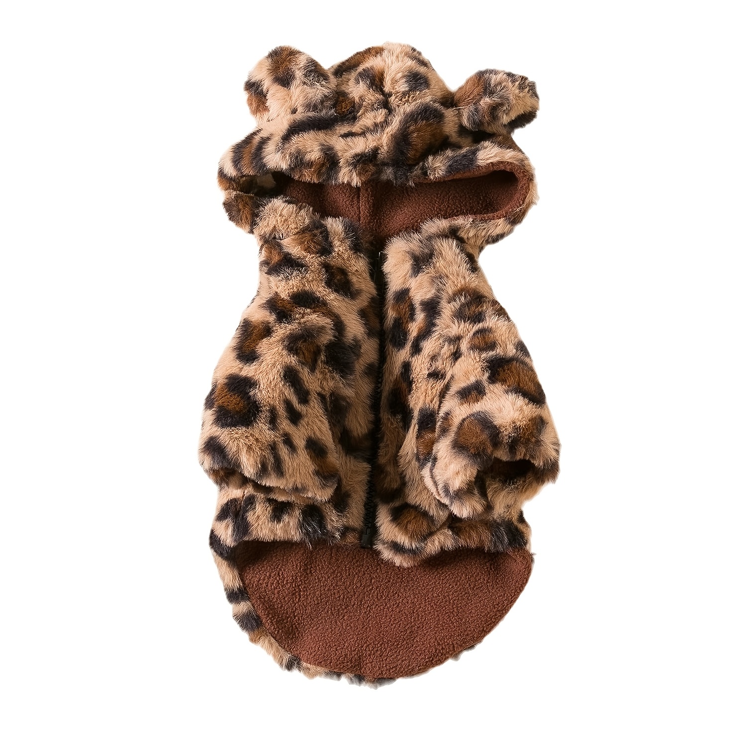 Thickened Outerwear for Pets, Stylish Leopard Print Jacket