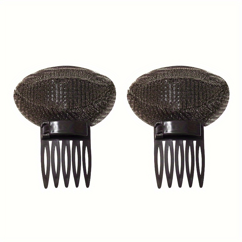 Image of 2pcs Invisible Hair Clips, Breathable Volumizing Root Lifting Pads, Plastic Oval Hollow Hair Accessories For Anniversary Festival