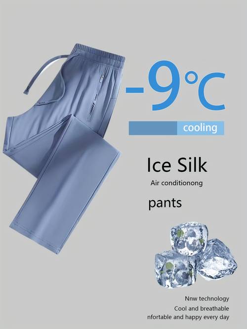 damen schnelltrocknende ice-fiber hose – leichte, atmungsaktive sport-hose mit reißverschlusstaschen & elastischem bund, ideal für heißes wetter, pendeln, , fitness, freizeit – sommer outdoor-hose