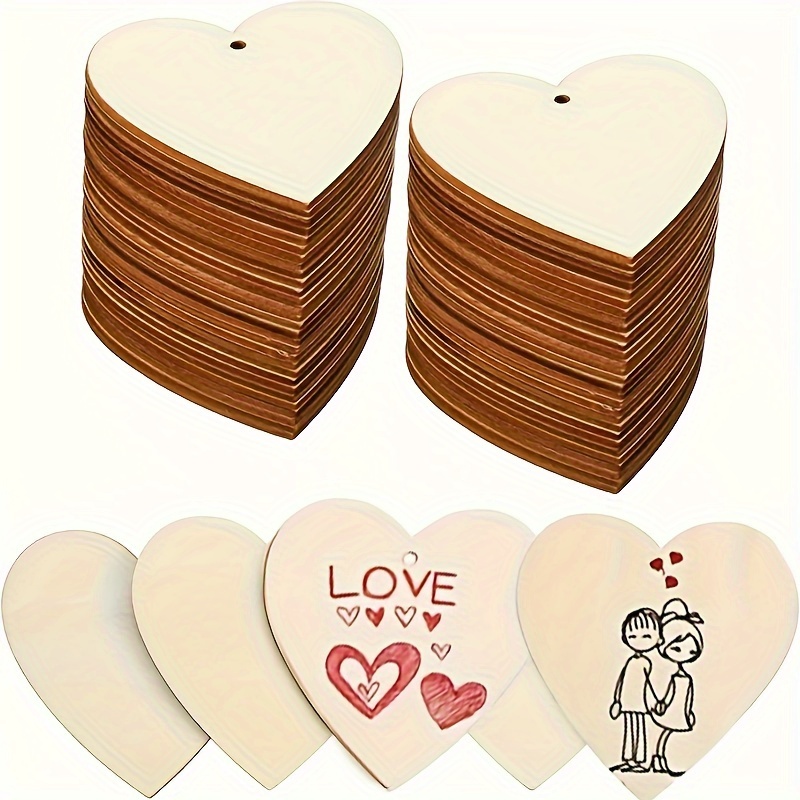 

50 Pcs Wooden Shaped Pieces For Diy - For 's Day, Mother's Day, Or Any -filled Occasion