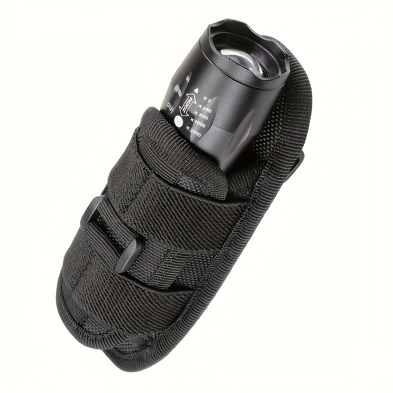 E-shop 1 Taktisches 360 Grad Drehbares Taschenlampenholster, Strapazierfähiges Nylon mit Tauchstoff-Futter