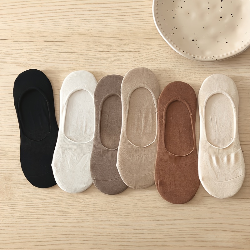 TEMU 5-pair Random Color Versatile Spring/summer Women's 168 Soft, Comfortable, Breathable, Sweat-absorbent Casual Boat Socks