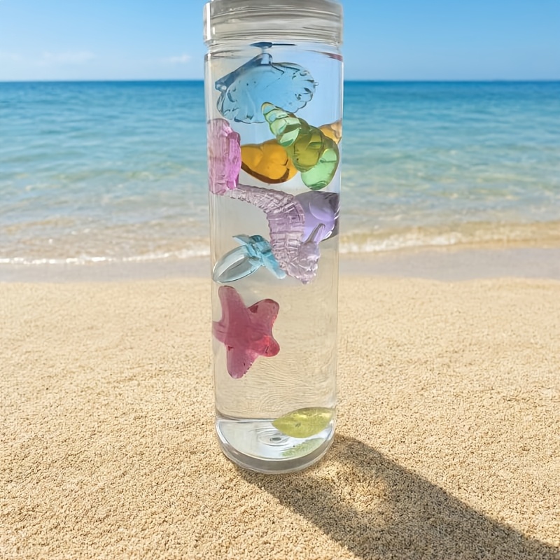 TEMU Multi Colored Reuseable Clear Transparent Durable Plastice Sensory Bottles Accessories With Round Lids Elementary Education Classroom Activities
