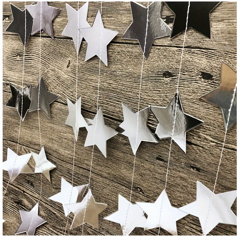 

1 Set 157.48inch Glittering Silvery - 4m Long For , For - Parties, Engagements, Weddings, Birthdays, And Christmas Decor - , Reusable, And