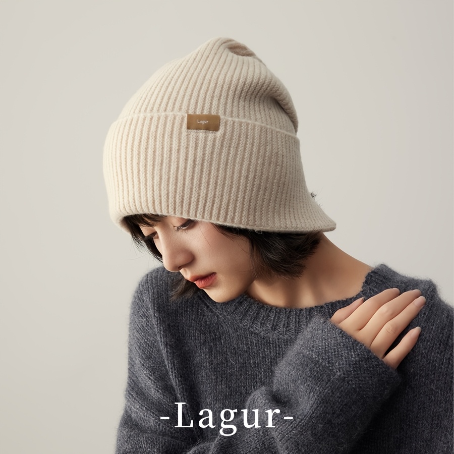Women's 100% Wool Thick Beanie with Ear Flaps