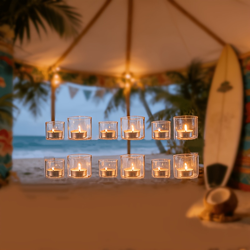 E-shop Kerzenhalter aus hochmolekularisiertem Borosilikatglas | Schwimmende Kerze, Festival-Atmosphäre, geeignet für Partys, Hochzeiten, romantische