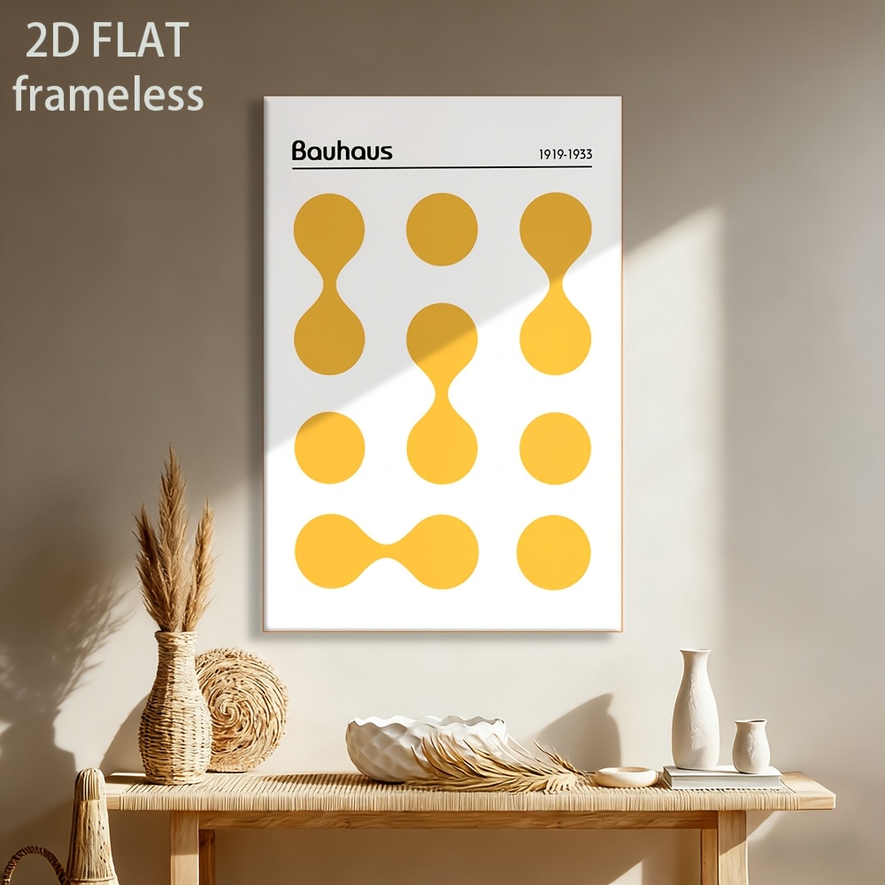 imagem do item pôster bauhaus   2d, 1  , adequado para decoração de parede   minimalista - impressão   em tela     sem moldura, estilo moderno de   do século, com   adesivo para pendurar, adequado para quarto,   2d