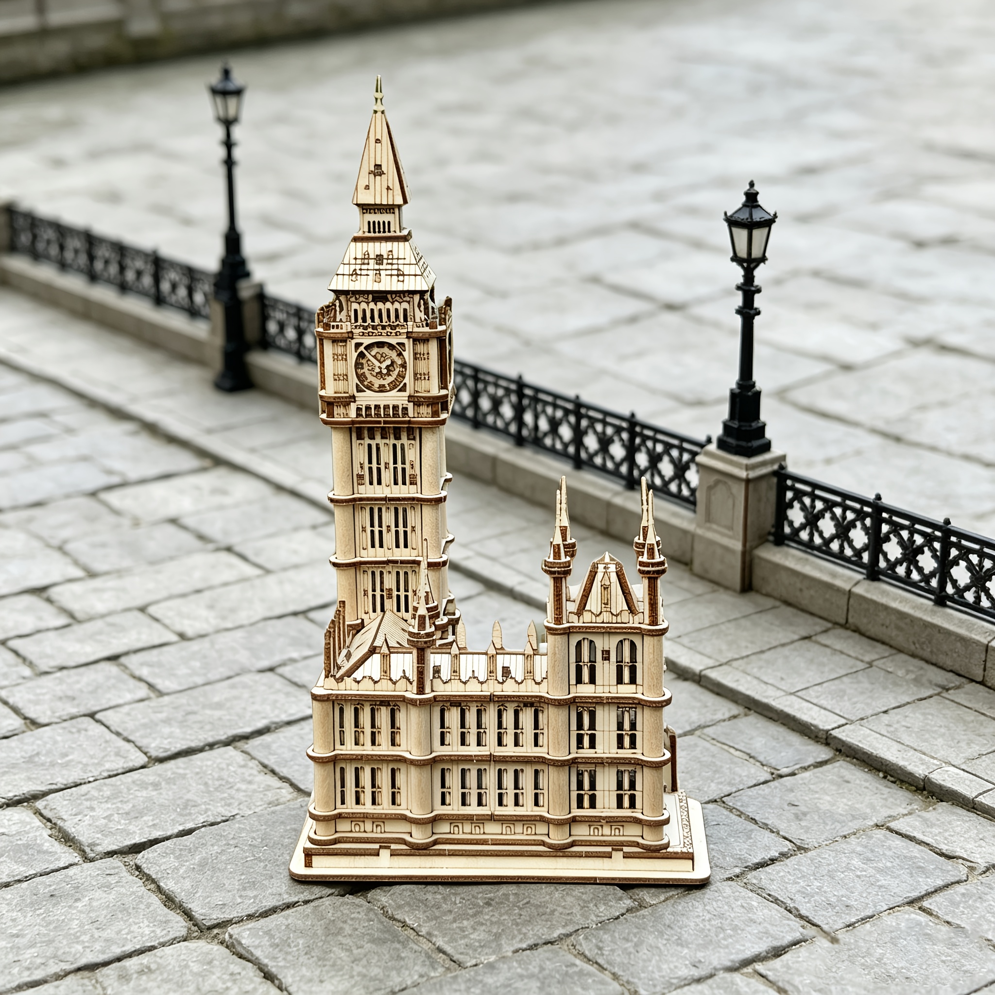 3D Wooden Big Ben Puzzle, DIY Desktop Model Kit