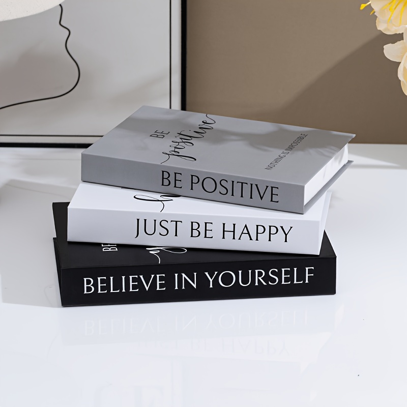 TEMU 3pcs Vintage-style Prop Books Suitable For Cafe, Hotel Bookshelves, Photography & Movie Sets - Elegant Fake Books With High-quality Paper,