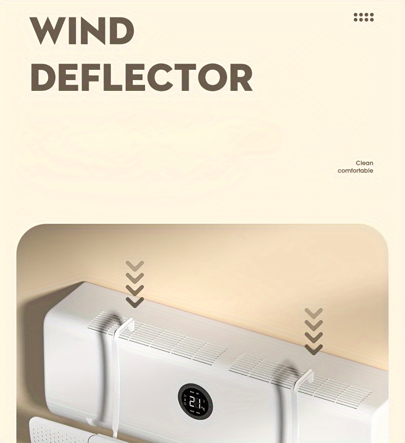 1pc   wall mounted air conditioner deflector no power needed enhances cooling heating   details 1