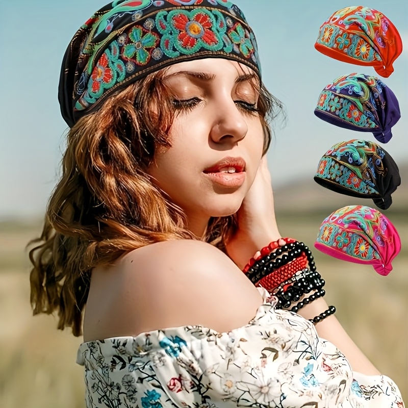 Curated 15pc Headband Collection Woven, Padded, Vintage & European Style Mix 4-Pack Trendy Vintage Floral Headbands for Women, Wide Soft  main image 3
