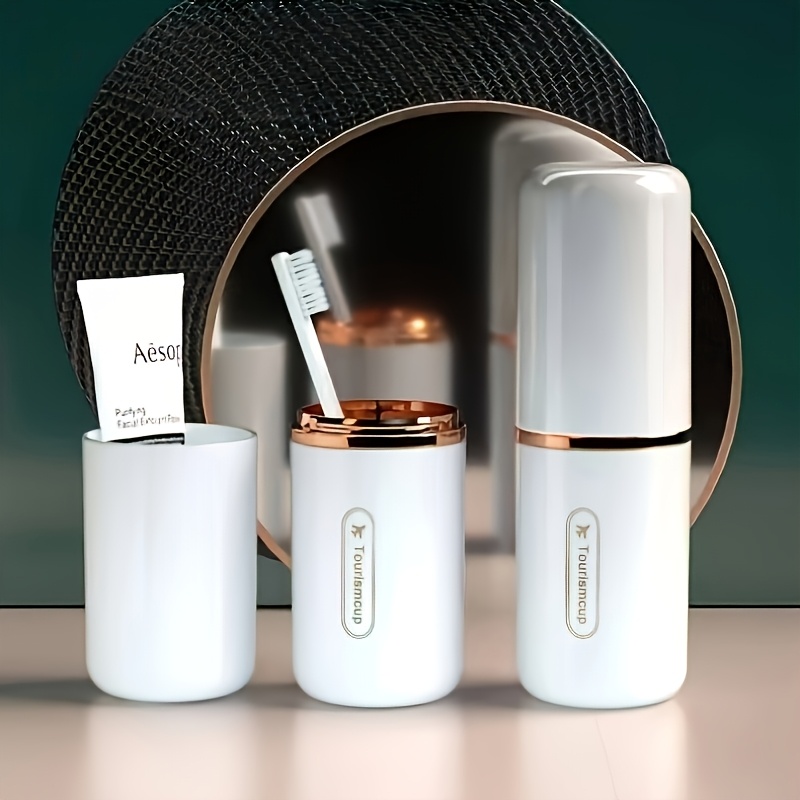 2pcs Multifunctional Portable Toothbrush Travel Cup Set