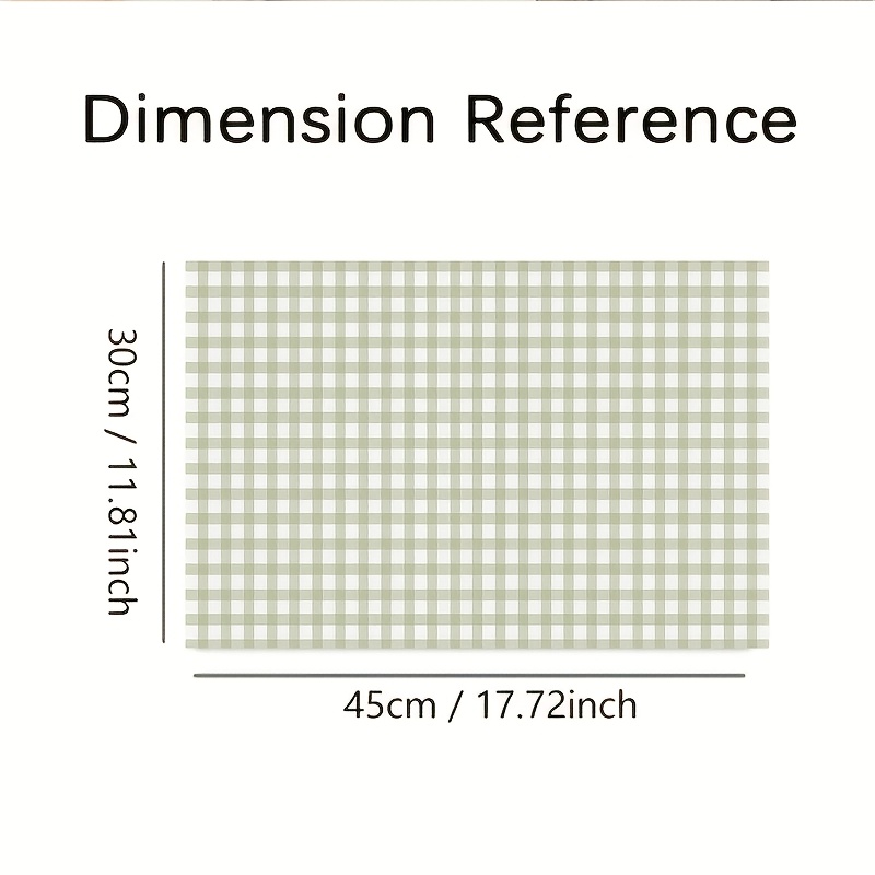 TEMU And White Checkered Desktop Protector Mat, 12*18 Inch Kitchen And Dining Placemat, Suitable For Daily Use, Housewarming Gift (light Green With