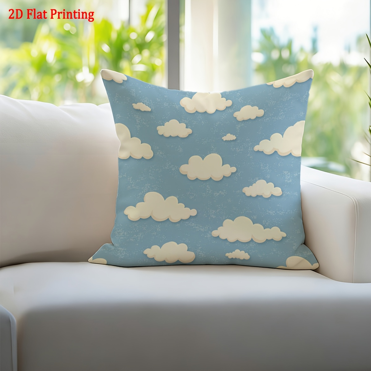TEMU 1pc Throw Pillow Cover - Traditional Minimalist Plush Cushion Case Suitable For, Double-sided Zipper Closure Cover Only (no Insert), Machine