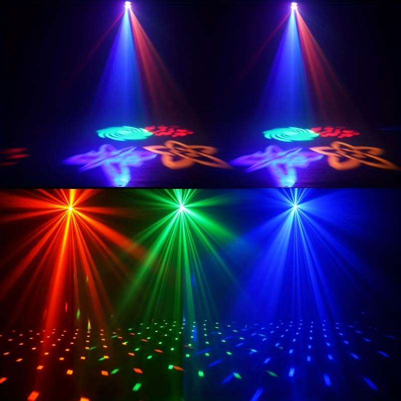 2pcs USB-Powered Portable Disco Ball Lights with Pattern Projector & Sound-Activated Flashing Lights - Remote Control, Infrared Sensor, Polished   for Parties, Bars, Weddings, DJ Events, Holidays, Christmas, Living Room Decor, Disco Party Decorations,  , Vibrant Lighting, Remote Controlled Lighting