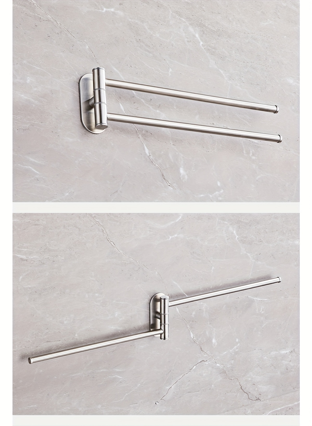 304 stainless steel rotating towel rack no drill bathroom organizer with multiple hooks space saving design for towels robes accessories durable rust resistant     for modern bathrooms towel holder for bathroom sleek metallic   nodrill installation towel rack towel rack for bathroom wall mounted towel rack for bathroom Product details 2
